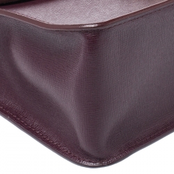 Pre Owned Furla Burgundy Leather Metropolis Shoulder Bag