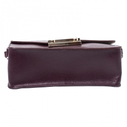 Pre Owned Furla Burgundy Leather Metropolis Shoulder Bag