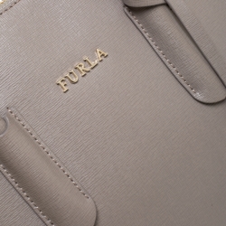 Pre Owned Furla Grey Leather Back Giada Satchel