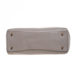 Pre Owned Furla Grey Leather Back Giada Satchel