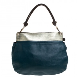 Pre Owned Furla Tricolor Leather Zip Hobo