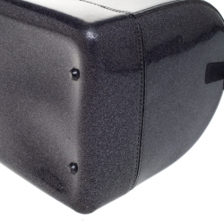 Pre Owned Furla Metallic Purple Rubber Candy Satchel