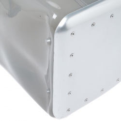 Pre Owned Furla Grey/Silver Rubber and Aluminium Candy Satchel