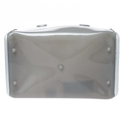 Pre Owned Furla Grey/Silver Rubber and Aluminium Candy Satchel