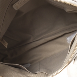 Pre Owned Furla Cream Leather Piper Dome Satchel