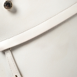 Pre Owned Furla Cream Leather Piper Dome Satchel