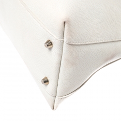 Pre Owned Furla Cream Leather Piper Dome Satchel