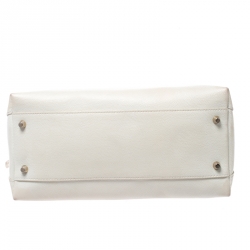 Pre Owned Furla Cream Leather Piper Dome Satchel