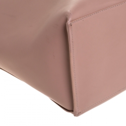 Pre Owned Furla Pink/Black Leather Eden Tote