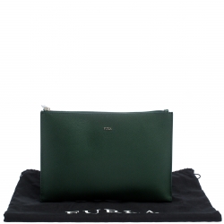 Pre Owned Furla Multicolor Lizard Print Leather Clutch