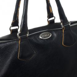 Pre Owned Furla Black Leather Limited Edition Handbag