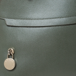 Pre Owned Furla Olive Green Leather Piper Dome Satchel