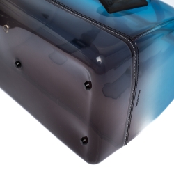 Pre Owned Furla Blue/Black Ombre Rubber Candy Satchel