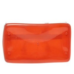 Pre Owned Furla Orange Rubber Candy Satchel