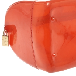 Pre Owned Furla Orange Rubber Candy Satchel