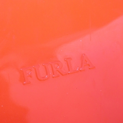 Pre Owned Furla Orange Rubber Candy Satchel