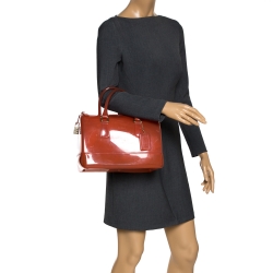 Pre Owned Furla Orange Rubber Candy Satchel
