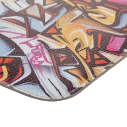 Pre Owned Furla Multicolor Printed Leather Wristlet Pouch