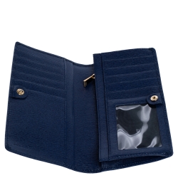 Pre Owned Furla Navy Blue Leather Large Metropolis Satchel