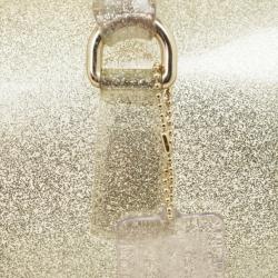 Pre Owned Furla Silver Glitter Candy Rubber Satchel
