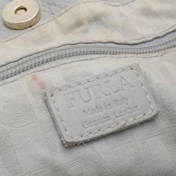 Pre Owned Furla Ametista Leather Buckle Detail Hobo Bag 