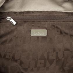 Pre Owned Furla Grey Leather 'Carmen XL' Shopper Tote