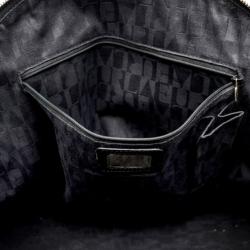 Pre Owned Furla Black Croc Embossed Dome Satchel