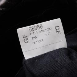 Pre Owned Furla Black Grape Croc Embossed Zarina Shoulder Bag 