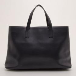 Pre Owned Furla Large Black Leather Tote 