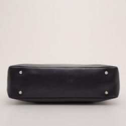 Pre Owned Furla Large Black Leather Tote 