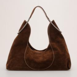 Furla Coffee Suede Hobo