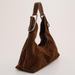 Furla Coffee Suede Hobo