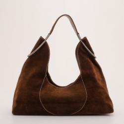 Furla Coffee Suede Hobo