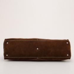 Furla Coffee Suede Hobo