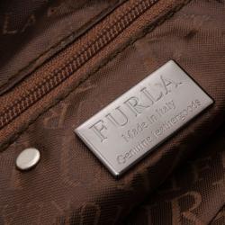 Furla Coffee Suede Hobo