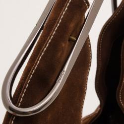 Furla Coffee Suede Hobo