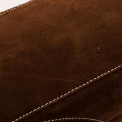 Furla Coffee Suede Hobo