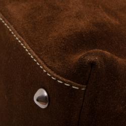 Furla Coffee Suede Hobo
