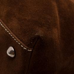 Furla Coffee Suede Hobo