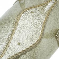 Pre Owned Furla Gold Glitter Rubber Candy Satchel Bag
