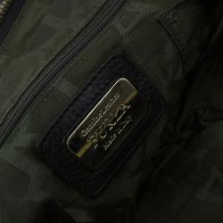 Pre Owned Furla Beige/Brown Python Embossed Leather Venus Satchel