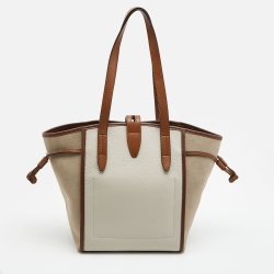 Pre Owned Furla Beige/Cream Leather Toni Perla Tote