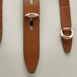 Pre Owned Furla Beige/Cream Leather Toni Perla Tote