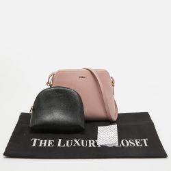 Pre Owned Furla Pink Leather Boheme Crossbody Bag