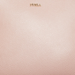 Pre Owned Furla Pink Leather Boheme Crossbody Bag