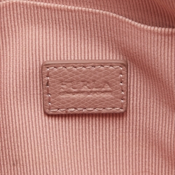 Pre Owned Furla Pink Leather Boheme Crossbody Bag