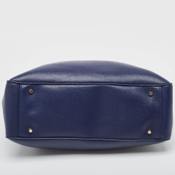 Pre Owned Furla Blue Leather Josi East West Tote