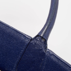 Pre Owned Furla Blue Leather Josi East West Tote