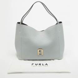 Pre Owned Furla Light Blue Leather Primula Tote
