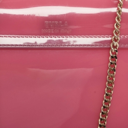 Pre Owned Furla Pink Rubber Mini Metropolis Top Handle Bag